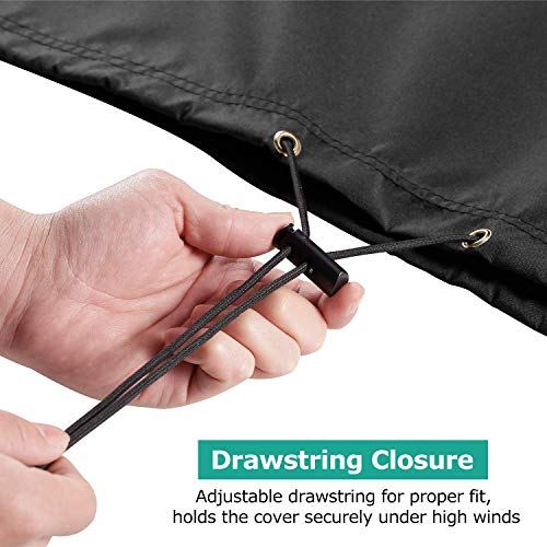 Sunpatio Bistro Set Cover Waterproof, Outdoor Patio 3 Pieces Furniture Set Table And Chairs Cover With Air Vent, Uv & Rip & Fade Resistant, All Weather Protection, 65"W X 28"D X 30"H, Black #TOP5