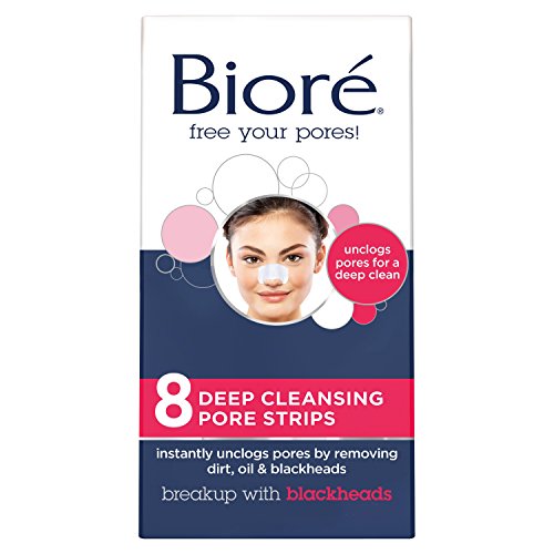 Bior?© Original, Deep Cleansing Pore Strips, 8 Nose Strips for Blackhead Removal, with Instant Pore Unclogging, features C-Bond Technology, Oil-Free, Non-Comedogenic Use