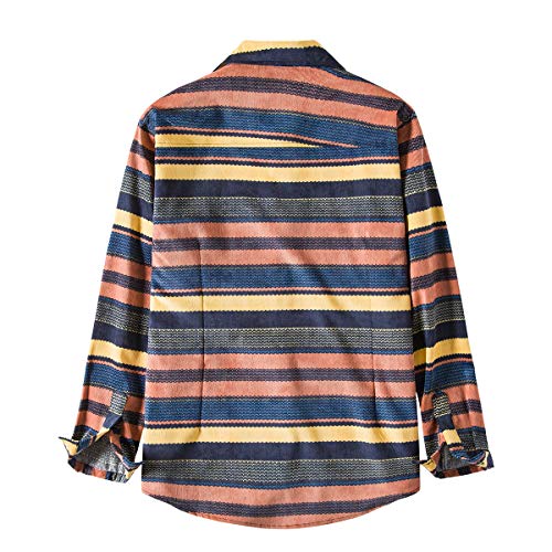 Allthemen Camicia da Uomo Stampata Color Block