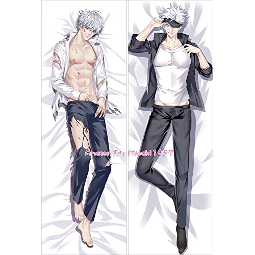 Gojo Satoru Anime Dakimakura Umarmender Kissenbezug 150 x 50 cm Pfirsichhaut