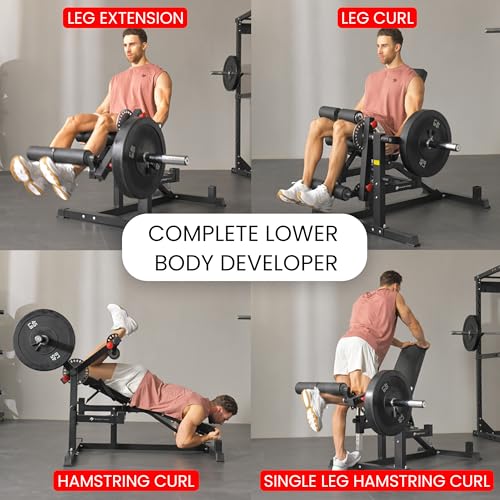Finer Form GLX Adjustable Weight Bench with Leg Extension and Curl Machine, Total Body Bench for Home Gym, Great for Bench Press, Sit Ups, Preacher Curl, Hip Thrusts and Other Plate-Loaded Exercises - Image 4