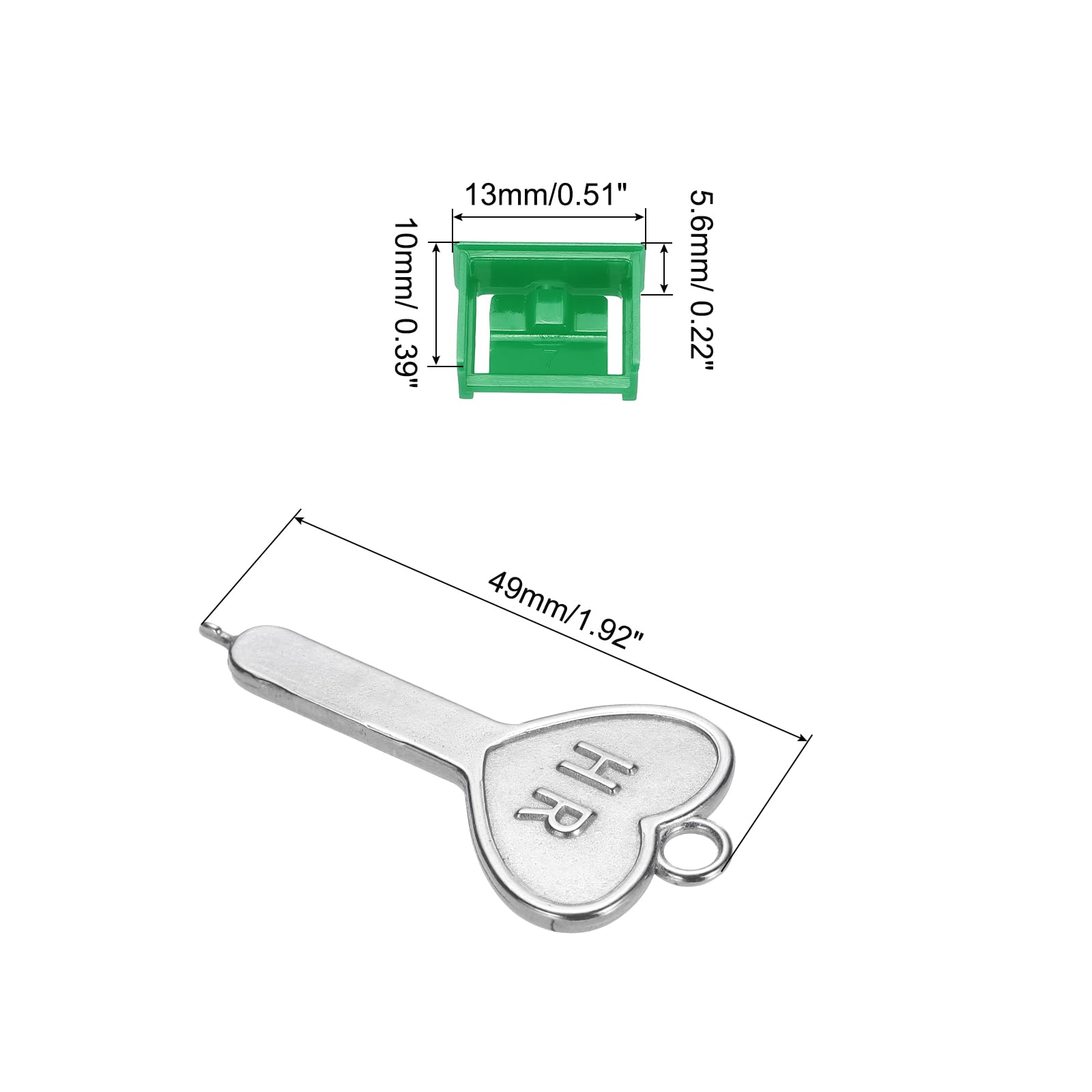 15 Blocchi Porta USB Con Chiave | Verde | Sicurezza Per Router, PC Industriali | Anti Polvere - Foto 2
