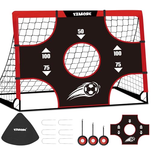 Yimore Portería Fútbol Niños Plegable, Mini Portería 120×90×90 cm para Jardín con Bolsa de Transporte, Ideal para 3-5 Años