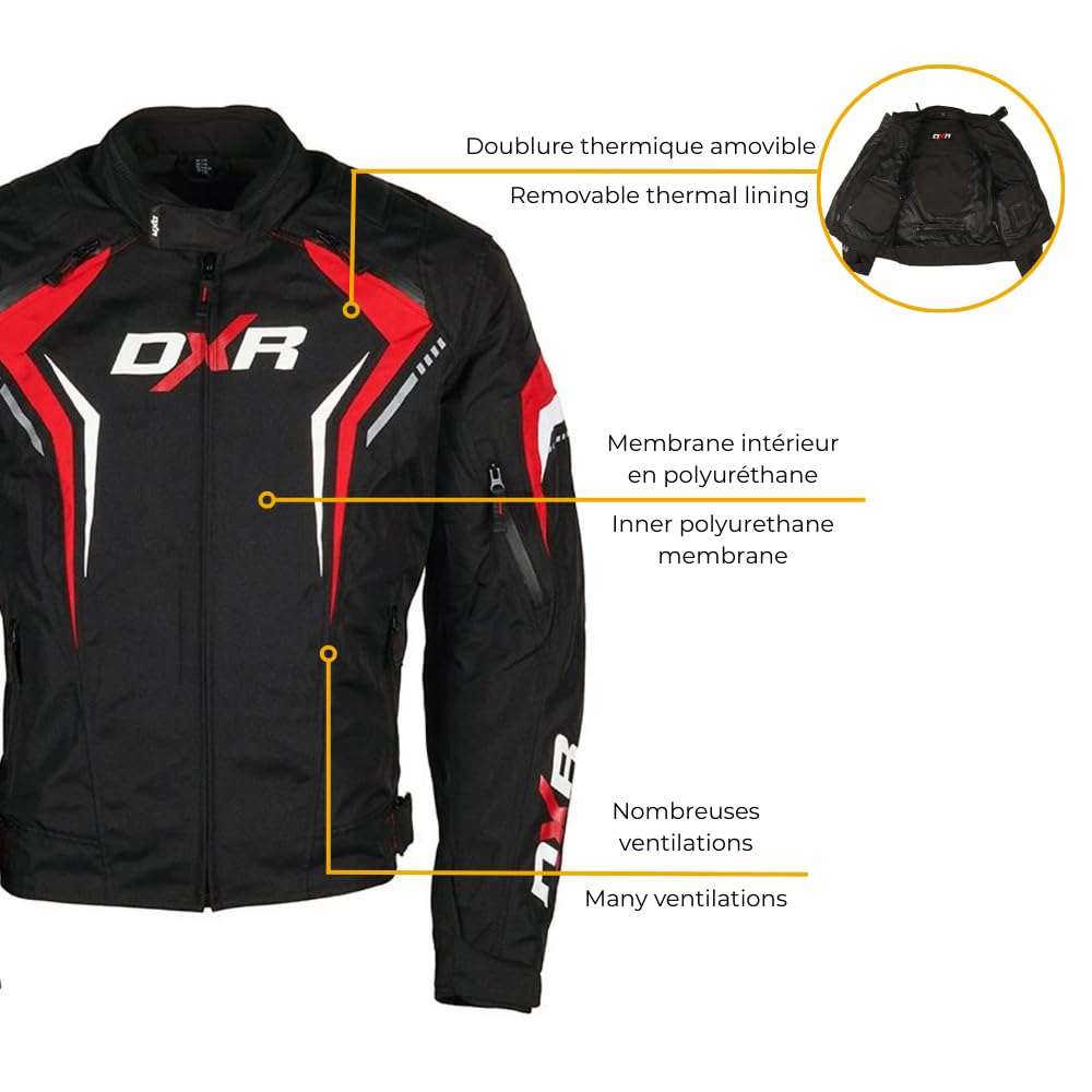 Blouson Moto SPARKER homme Homologué EN17092 A Toutes saisons L