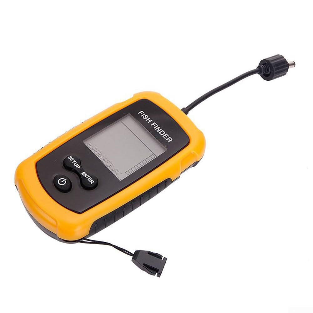 Détecteur de pêche filaire Sonar Alarme de pêche pour détection de profondeur de poisson Portable Sonar Fish Finder Fishfinder Plage de détection de profondeur