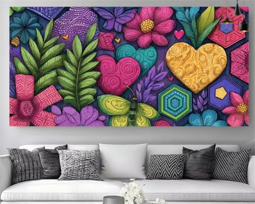 Peinture Diamant 5D Grand Format Amour pour Décoration Maison Salon et Chambre Douillette