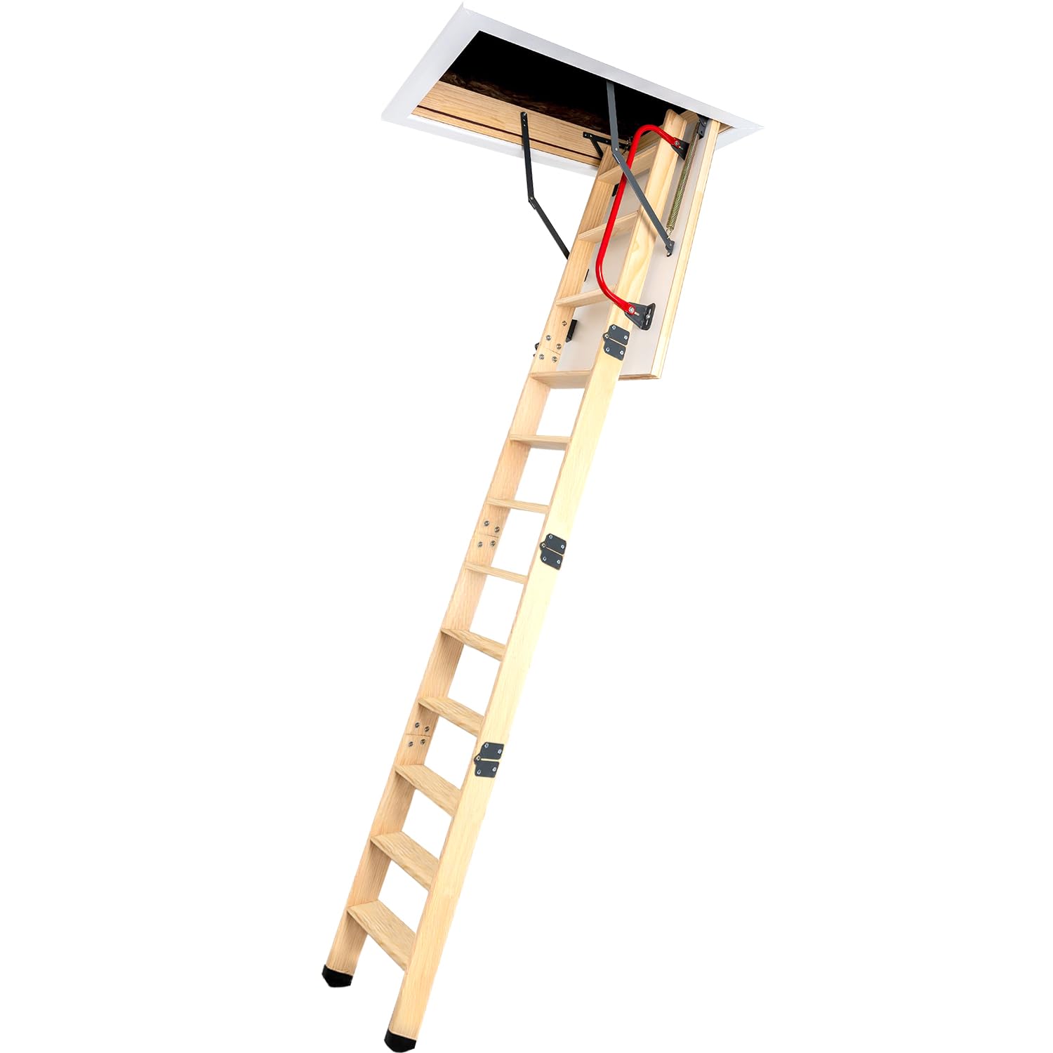 Deluxe Wooden 4 Section Folding Loft Ladder By Loft-Trac 60 X 94Cm from B&Q