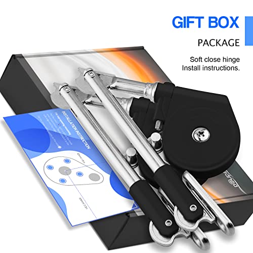 Douper Lid Stay 105 Degree Open with Soft Close, Lid Support for Toy Box and Upward Top-Opening Flap Doors (Pack of 2) - Image 6