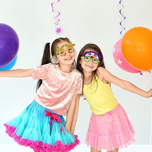 DPKOW 27pcs Novelty Carnival Party Glasses Mask, Paper Fancy Party Eyeglasses for Halloween Carnival Costume Accessories Favor, Venice Parade Birthday Mexican Fiesta Glasses Photo Props Supplies