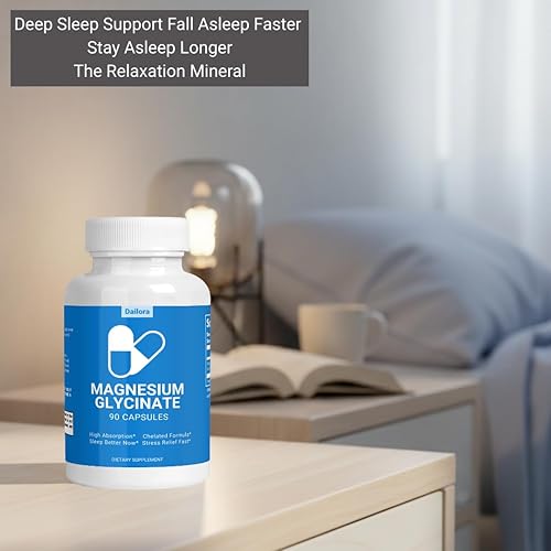 Miniatura 3 de Suplemento de glicinato de magnesio, 2500 mg quelatado de alta absorción para dormir, relajación y alivio del estrés, sin OMG