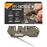 Smith’s 50983 Pocket Pal Mini Tactical Knife Sharpener - Desert Tan - 2 Stage Sharpener & Diamond Sharpening Rod - Outdoor Hunting Knife & Hook Sharpener - Compact, Durable & Lightweight