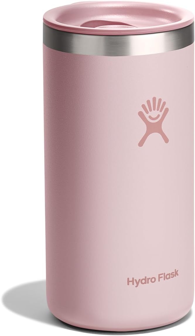 Hydro Flask Travel Coffee Cup – Insulated Stainless Steel, Non-Spill, Leak Resistant to-Go Tumbler 16 Oz Trillium Pink