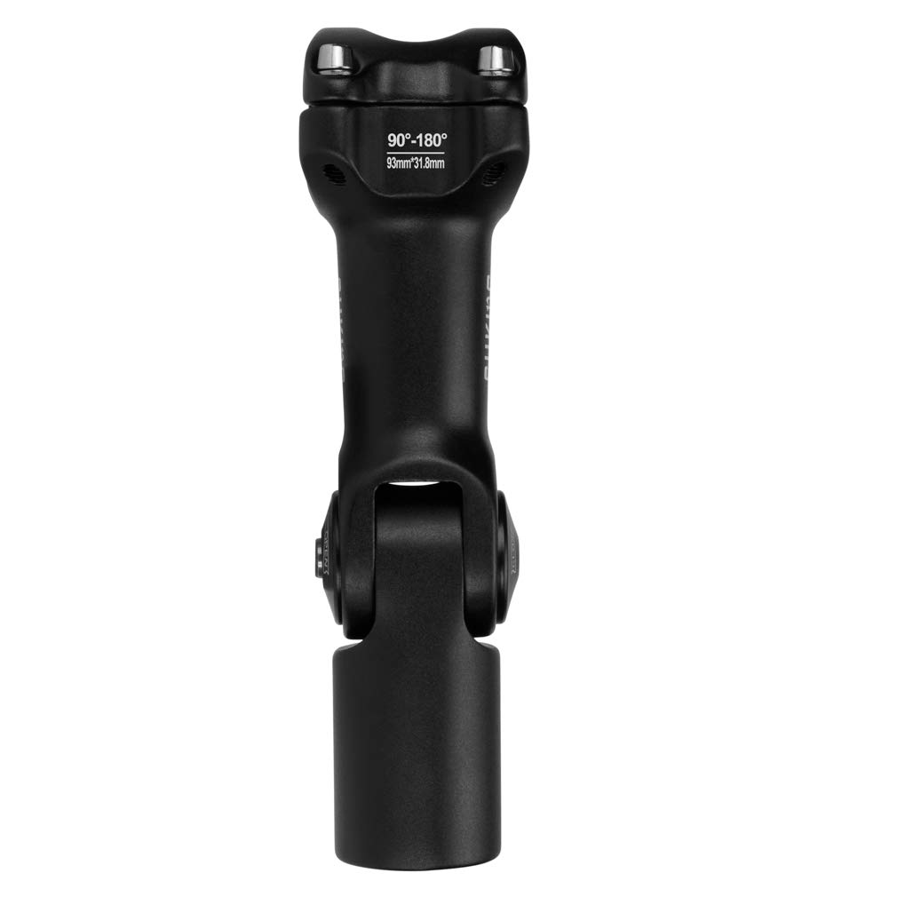 CYSKY Potence de guidon de vélo de montagne réglable de 0 à 90 degrés de 93 mm pour VTT, vélo de route, BMX, vélo de ville