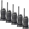 Retevis RT21 Radio Bidirezionale a Lungo Raggio, Walkie Talkie Ricaricabile, Walkie Talkie Portatili per Adulti Comunicazione in Campeggio salvataggio (Nero, 5 Pezzi)
