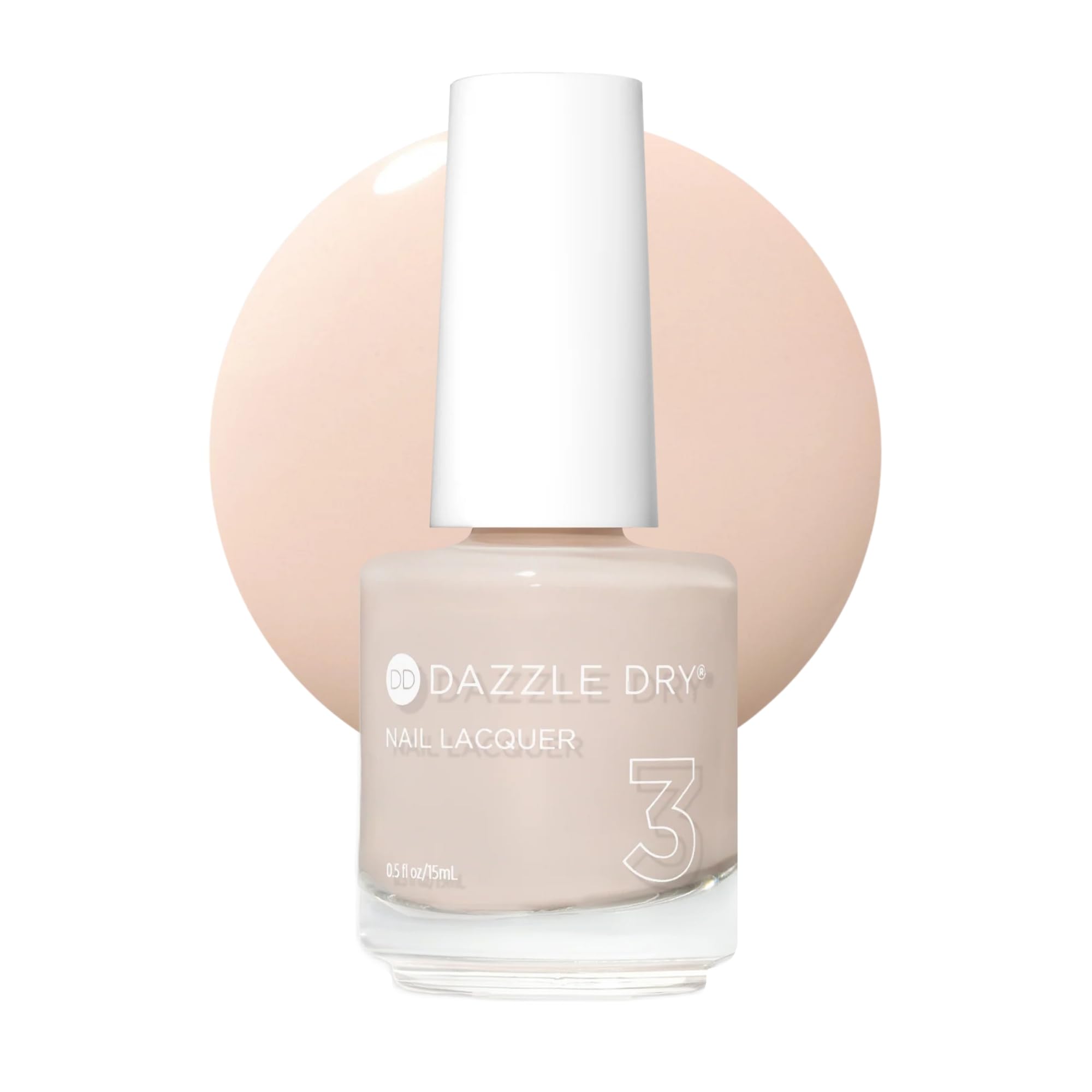 Dazzle Dry Nail Lacquer (Step 3) - Boss - A light and true neutral nude. Full coverage cream. (0.5 fl oz)