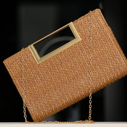 Image of Top Handle Straw Clutch