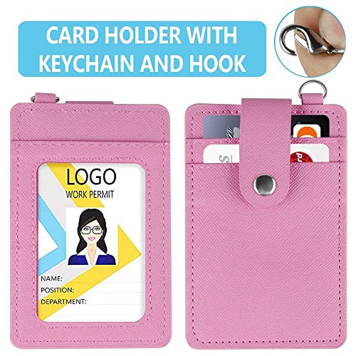 5 kleuren draagbare ID-kaarthouder, houder reiskaart, ID-kaarthouder met sleutelhanger, geschikt voor buskaarten… - Image 5