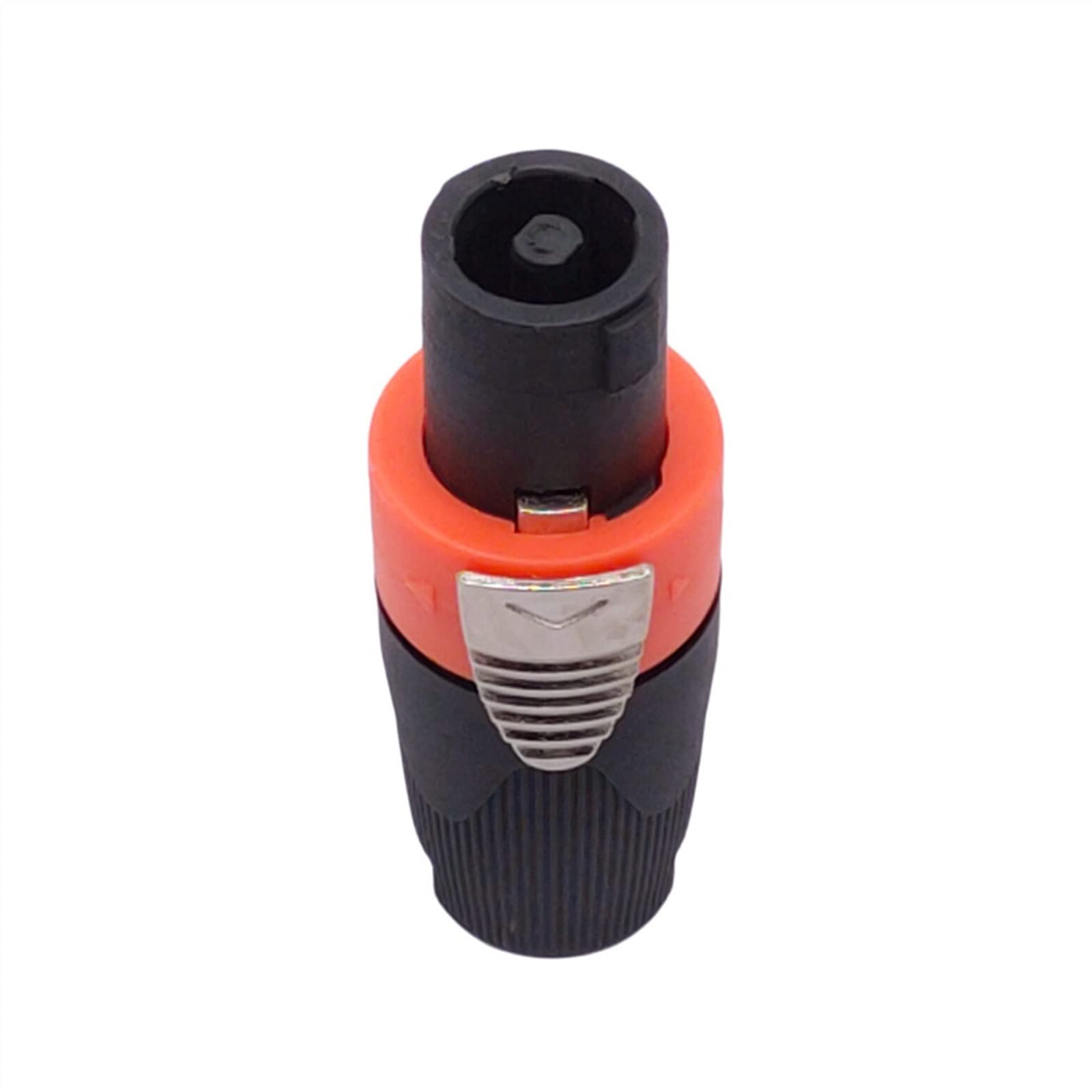 Conector Speakon macho de 4 polos con acabado naranja de alta resistencia para sonido