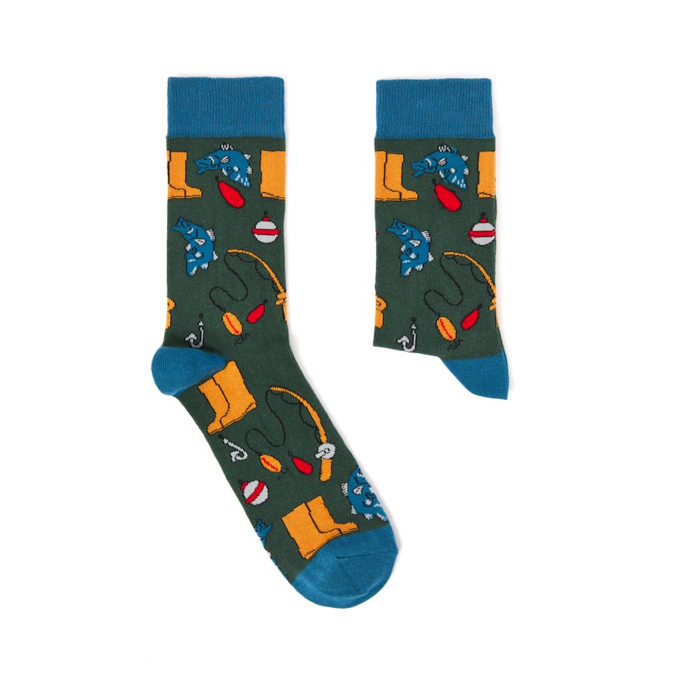 Urban Eccentric Unisex Fishing Socks | Gift | 1 Pair | Cotton Rich | Premium Socks | Novelty | Gifts