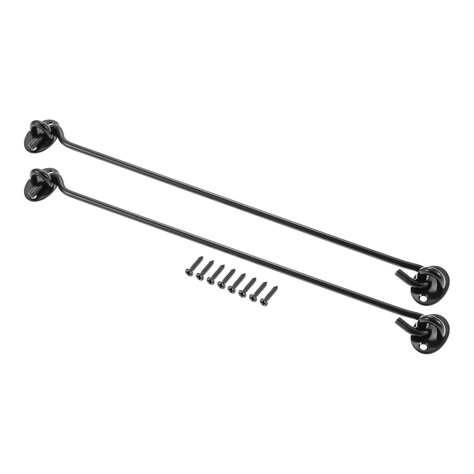 Liozdmd 14Inch Home Furnishings 2Pcs 3-16Inch Window Cabin Hooks And Eye Latch Lock For Patio Doors Shed Gate Catch Silent Holder Stainless Steel With Screws(14Inch)
