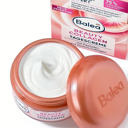 Balea 2er-Set Hautpflege: Tagespflege BEAUTY COLLAGEN LSF15 für verjüngtes & gestärktes Hautbild (50 ml) + Duschgel POSITIVE MIND milde ph-neutrale Cremedusche mit zartem Blumenduft (300 ml), 350 ml – Bild 4