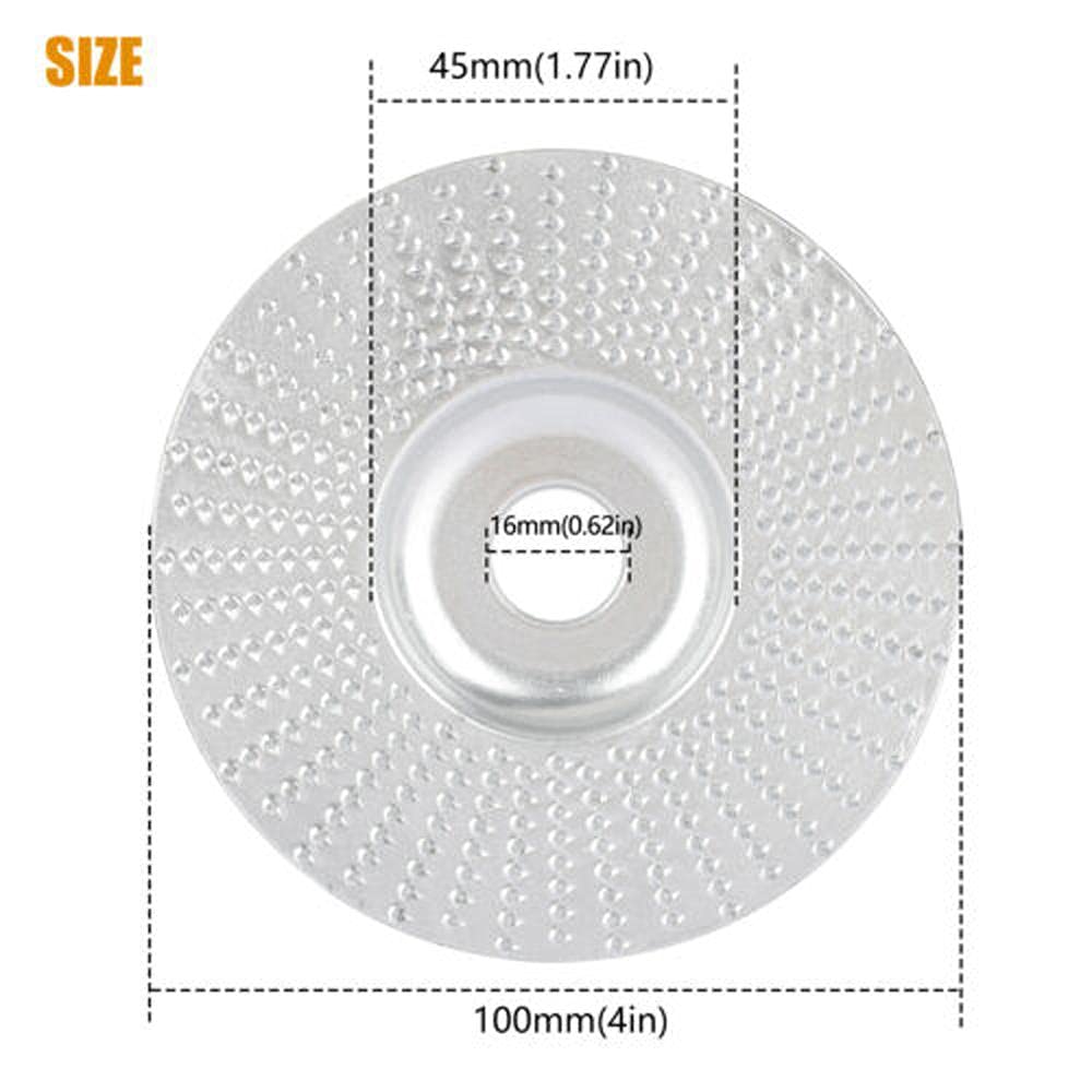 Rueda de Pulido, Amoladora Angular de 16 Mm de Diámetro, Disco para Tallar Madera, Muela Abrasiva, Disco Giratorio, Herramienta de Modelado de Lijado para Amoladoras Angulares (Plata)