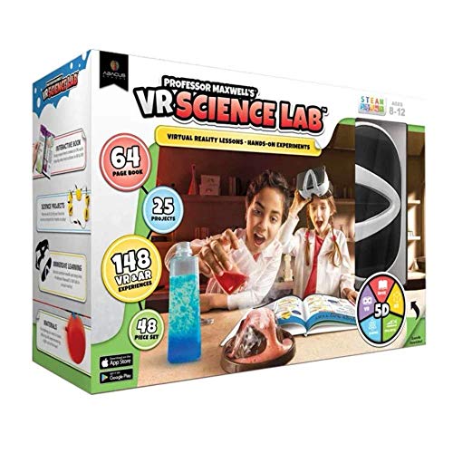 Professor Maxwell s VR Science Lab - Virtual Reality Kids Science Kit, Book and Interactive Learning Activity Set (Full Version - Includes Goggles)