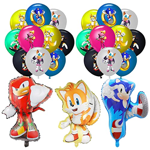 Decoración Sonic Globos, Party Decoracion Cumpleaños Sonic, Hedgehog Party Supplies, Sonic Foil...