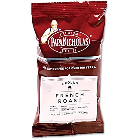 PapaNicholas Coffee 25183 Premium Coffee, French Roast, 18/Carton Cover