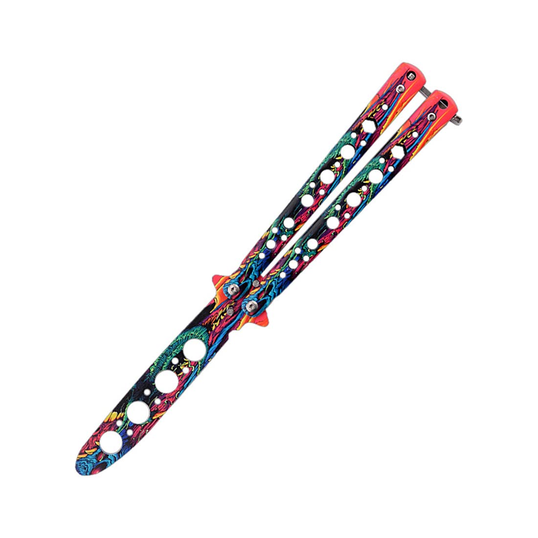 Cuchillo De Mariposa De Entrenamiento Hoja De Metal Roma Segura