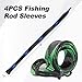 knitsoquo Fishing Rod Sleeve for Poles: Fishing Pole Sleeves Rod Socks and Covers for Rods Fishing Rod Protector Sleeve - Fishing Pole Protection Covers (4-Pack)
