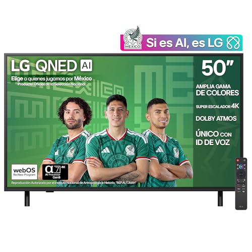 La Mejor Lista de tele de 50 pulgadas , listamos los 10 mejores. 45 LG Pantalla 50 Pulgadas QNED AI QNED82 4K Smart TV webOS 2025 50QNED82ASG |Sistema Operativo webOS | Identificación de Voz AI | Dynamic QNED Color | Dolby Atmos Channels |...