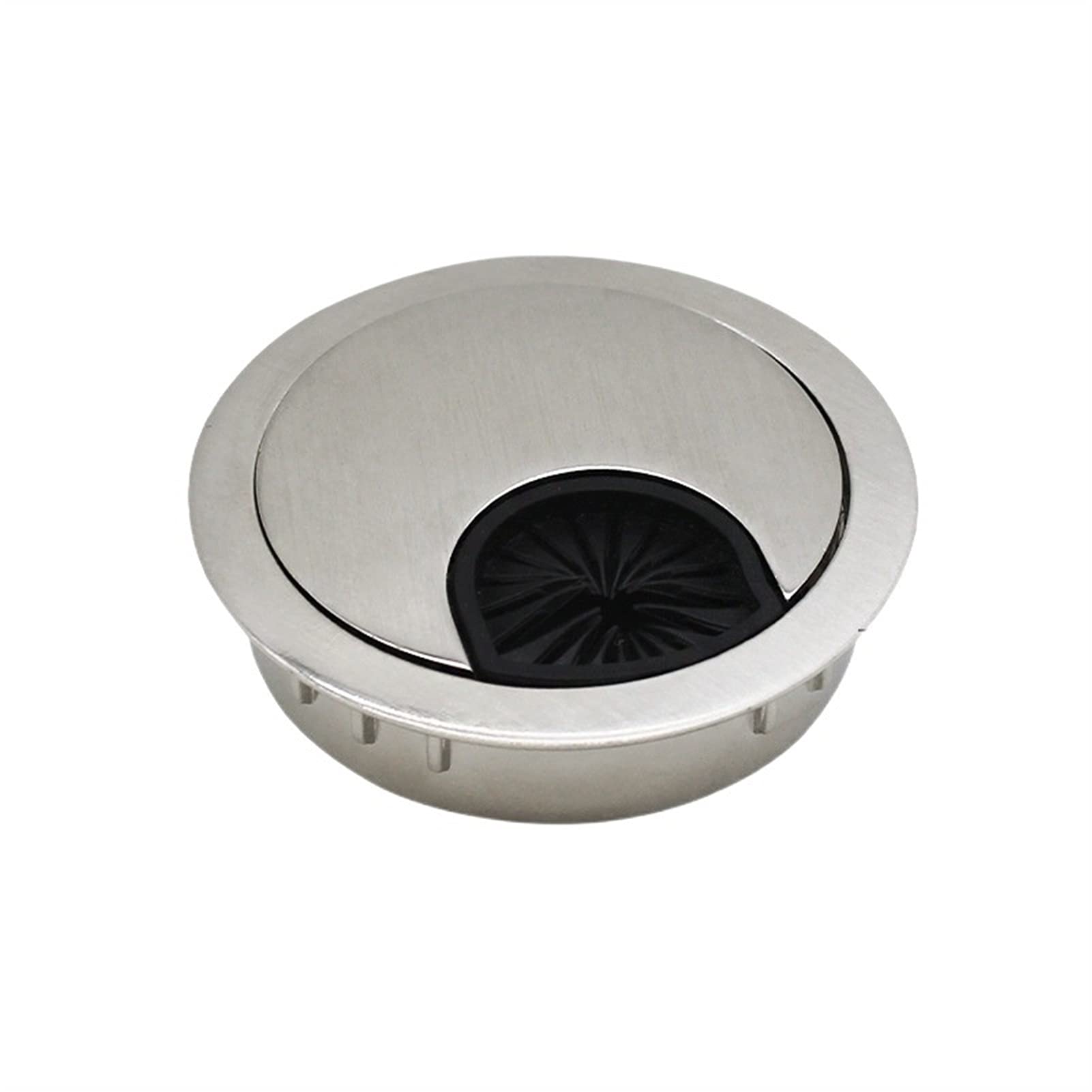 Pasacables para escritorio Pasacables de mesa, cubierta de rosca de metal de 60 mm, pasacables de escritorio con orificio for cepillo, cubiertas de orificios for organizador de cables, 1 unidad(Ancien