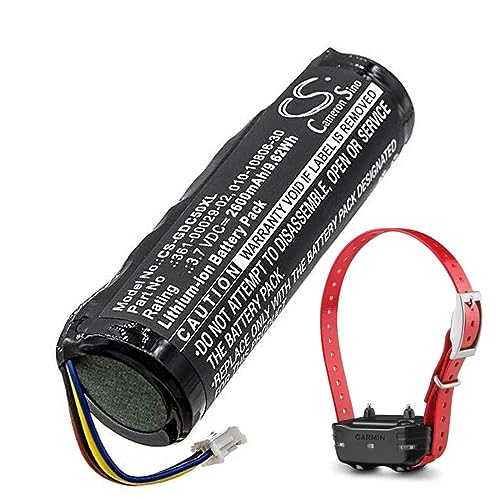 2600mAh Li-ion Replacement Battery for Garmin DC50 Dog Tracking Collar, Alpha 100,010-10806-30, 010-11828-03, 361-00029-02, Alpha GPS Pig Hunting Dog Trac, DC50, T15 GPS Dog Tracking Collar