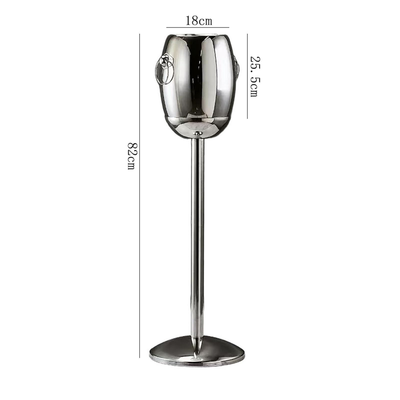 Cubo para Fiestas Cubitera Creativa de Acero Inoxidable con Soporte for champán, Cerveza y Bebidas(Medio)