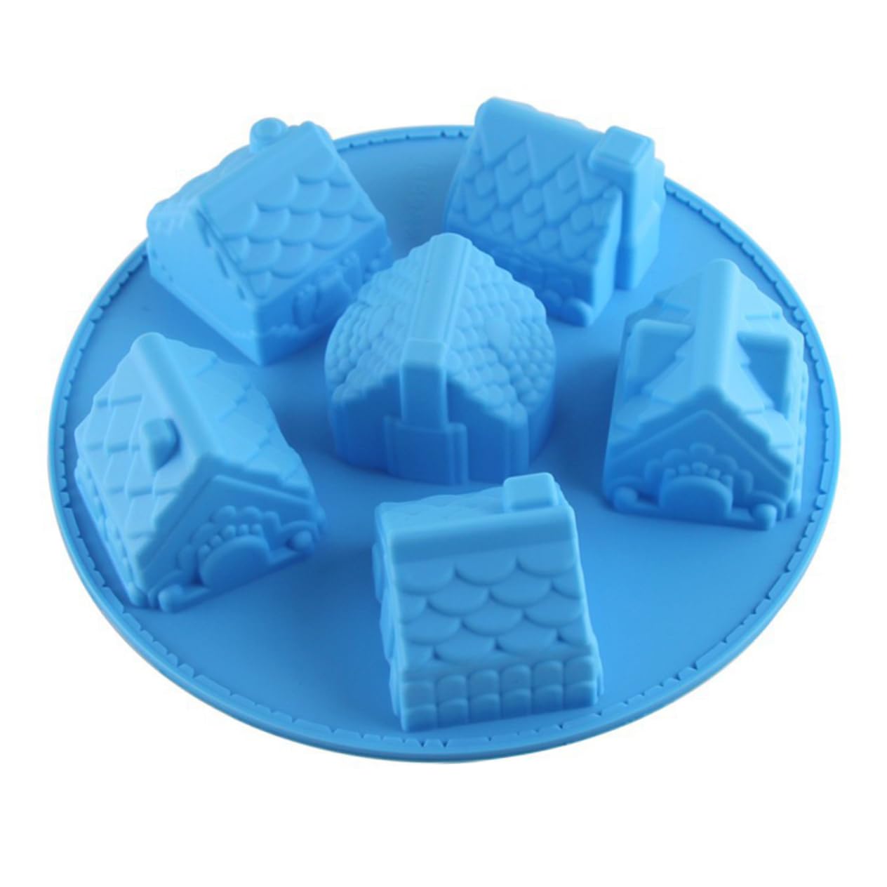 Abaodam 3pièces Moule à Gâteau Silicone Créatif Cavités Villa Antiadhésif Pour Et Pâtisserie Pour Cuisine Couleur Aléatoire
