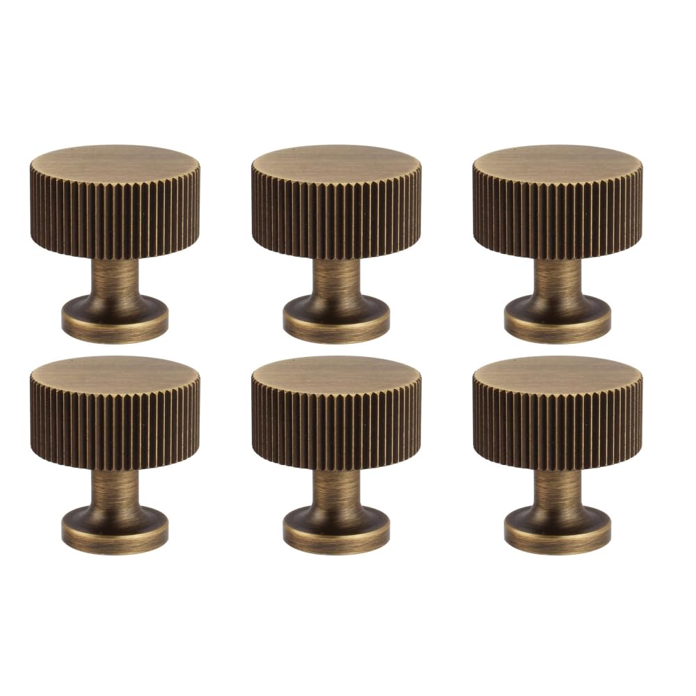 RZDEAL 6pcs Solid Brass Cabinet Knobs Pulls Cabinet Drawer Dresser Gold Knobs Modern Handles (1"x1"/25mmx25mm),Brushed Brass Finish — Amazon image 14