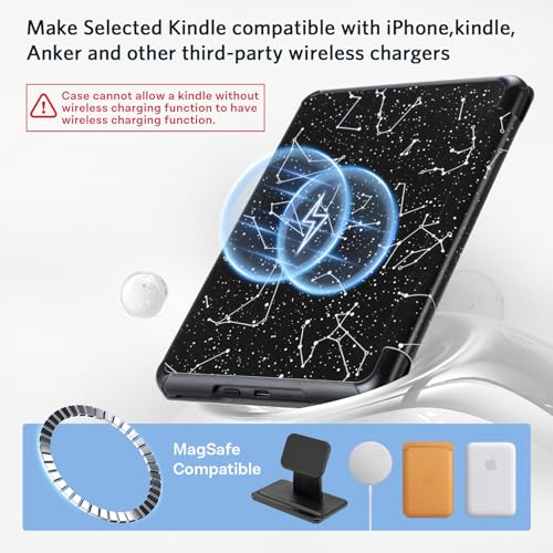 Image of CoBak Magnetic Case for 7 inch Kindle Paperwhite 12th Gen 2024 and Kindle Colorsoft - Compatible with iPhone MagSafe, for Samsung /Belkin /Anker Wireless Charging Pads, Lightweight, Auto Sleep Wake