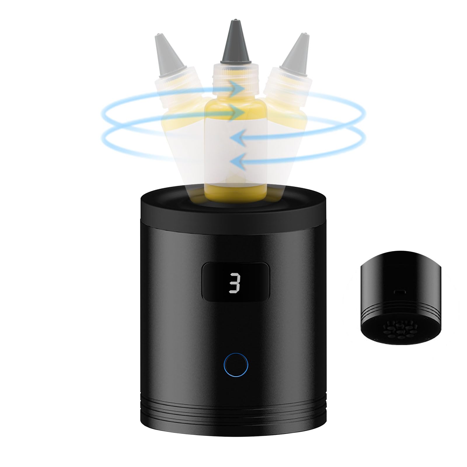 Mini Vortex Mixer, Farbmischer 5200rpm, Tattoo Ink Paint Mixer, Dreistufige Geschwindigkeits, Labor Vortex Schüttler Stirrerr für Acrylfarbe, Nagellack und Wimpernkleber