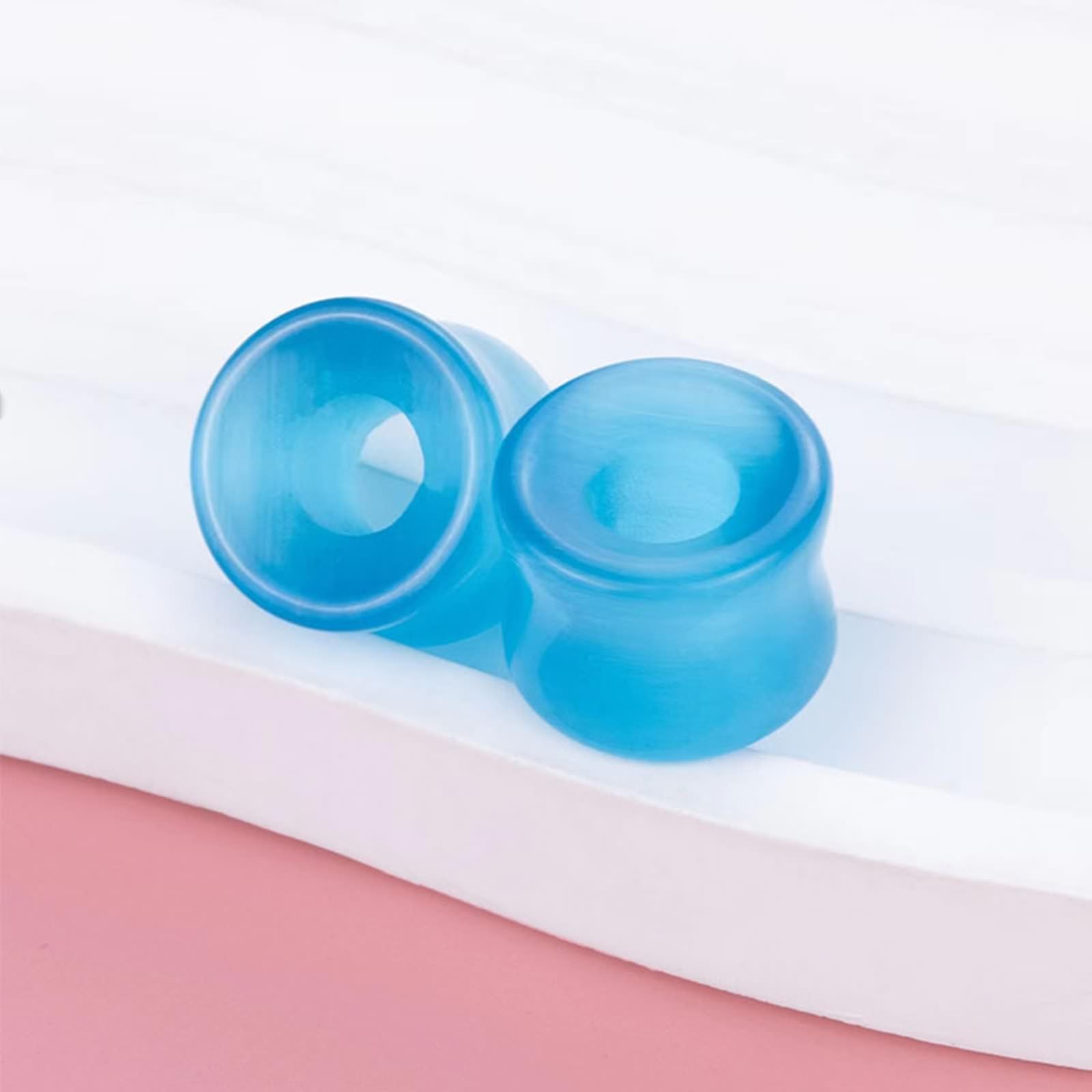 Gualiy 12 Stück Ohr Plug 6-16mm, Piercing Tunnel Stein Hohler Stein Ohrringe Piercing Schmuck, Colorful