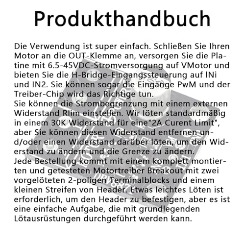 3 Stück DRV8871 Treibermodul 1.5A 2 Kanal H Brücke DC Getriebemotor Treibermodul Board Kompatibel mit 3D Drucker Arduino 3,6A-PWM-Steuermodul, integrierte Schutzfunktion – Bild 6