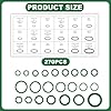 SAVITA 270pcs Sealing Gasket Washers, 18 Sizes Green Rubber O-Ring Assortment Set for Tap Plumbing Faucet Air Conditioner A/C Automotive Repair #1