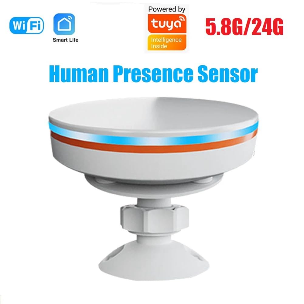 Tuya WiFi Sensor de Presencia 24G 5V MMwave Radar con Sirena Alarma DeteccióN de Movimiento Vida Inteligente DomóTica DIY