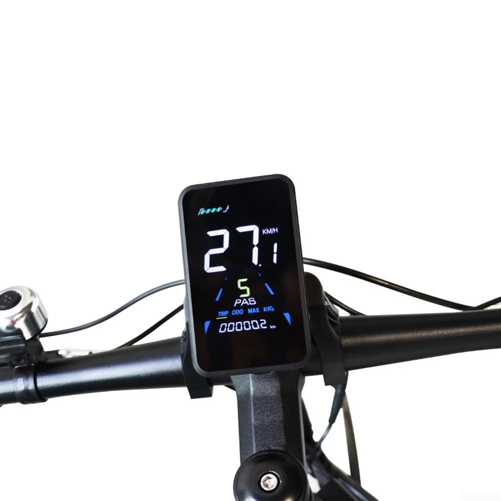 Cruscotto LCD per biciclette elettriche con sensori integrati per velocità e monitoraggio e progettato per uso esterno in bicicletta
