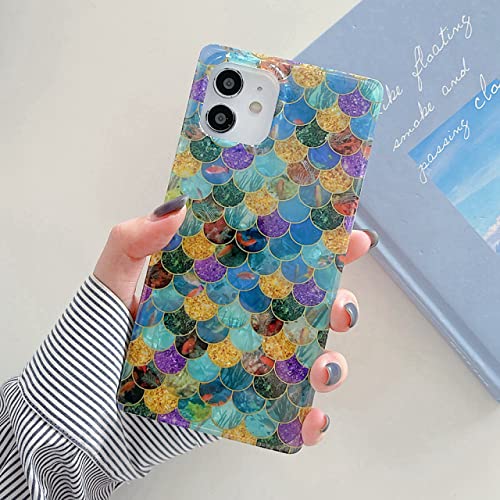 Coque Antichoc Écailles de Poisson pour iPhone 13 12 11 Pro Max Style Brillant