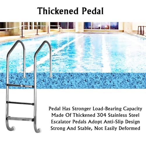 Escalera para piscina con 2 escalones de acero inoxidable miniatura 5