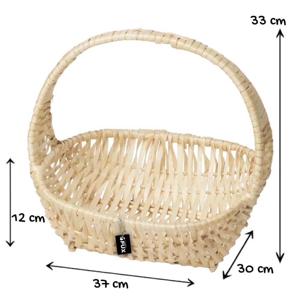 Geschenkkorb Set Weide hell geflochten Henkelkörbe 5er Pack Präsentkörbe