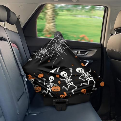 Image of Halloween Nursing Cover Up for Breastfeeding, Skeleton Spider Web