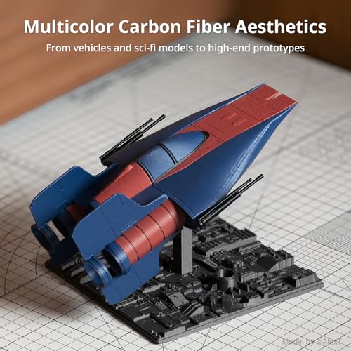 Image of ANYCUBIC PETG-CF Carbon Fiber 3D Printer Filament 1.75mm, Durable Impact & Heat Resistant, Satin Carbon Fiber Texture, 1KG Reusable Spool, Syrup Brown