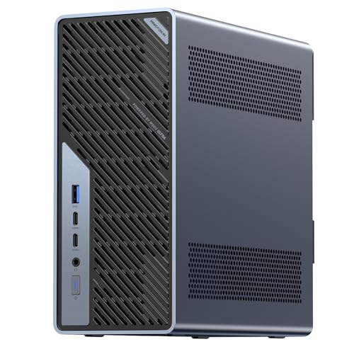 Image of MINISFORUM MS-02 Ultra Workstation Mini PC,Intel Core Ultra 5 235HX (14 cores /14 Threads, up to 5.1 GHz), PCIe 5.0 x16, 4x DDR5, USB4 v2, 10GbE+2.5GbE (vPro), Wi-Fi 7, Barebone Without RAM /SSD
